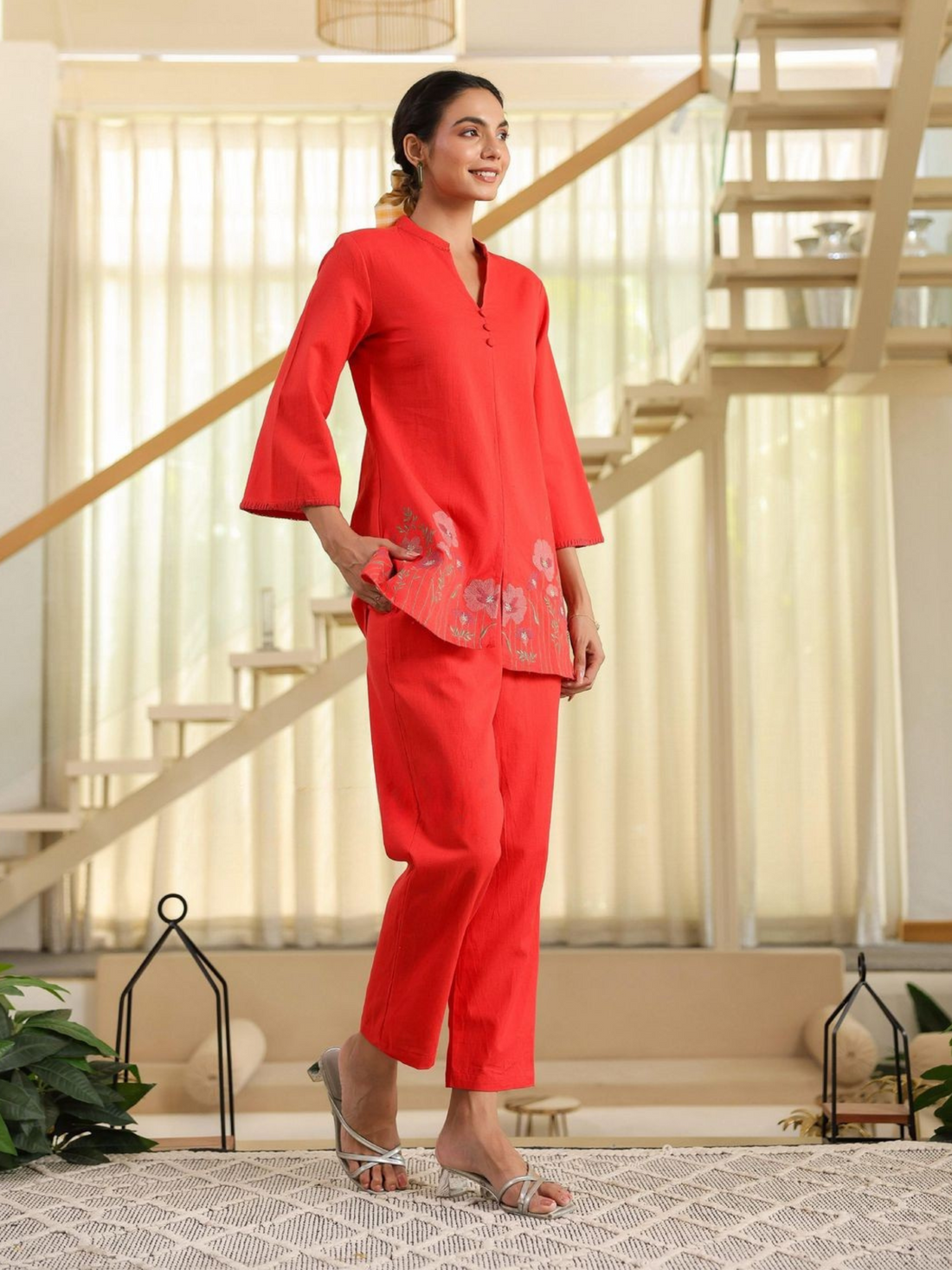 Premium Cotton Embroidered Co-Ord Set