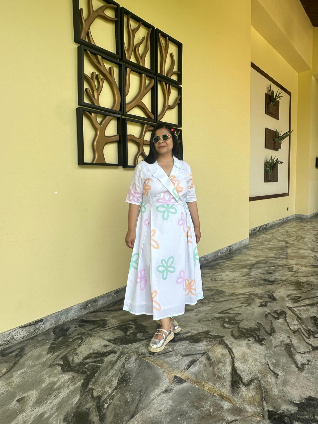 Bright White Tales Cotton Dress