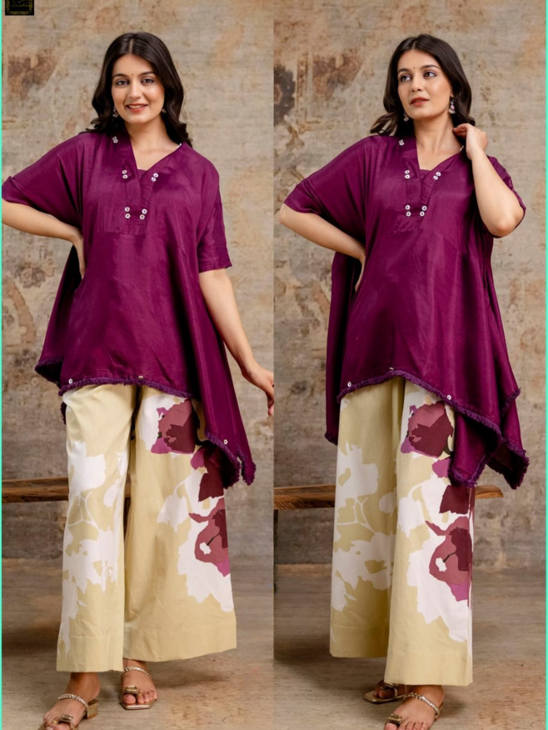 Premium Maroon Kaftan Style Co-ord Set