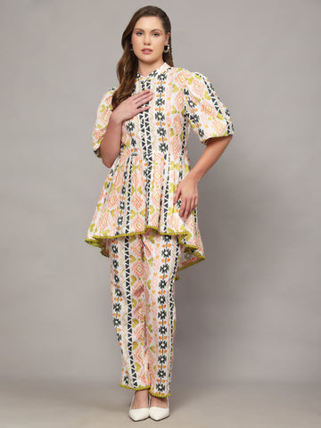 ISTANBUL PEACH FLORAL PRINT  CO-ORD SET