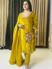 Radha Raman Hand Embroidered Velvet Suit