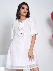 Bowlicious White Sequence Dress