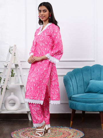 PINK 2 PIECE KURTA SET