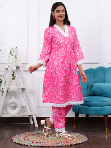 PINK 2 PIECE KURTA SET