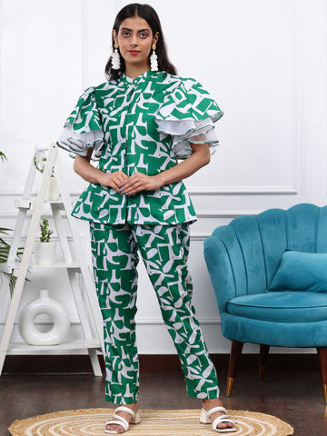 FOREST GREEN 2 PIECE CO-ORD SET