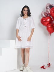 Bowlicious White Sequence Dress