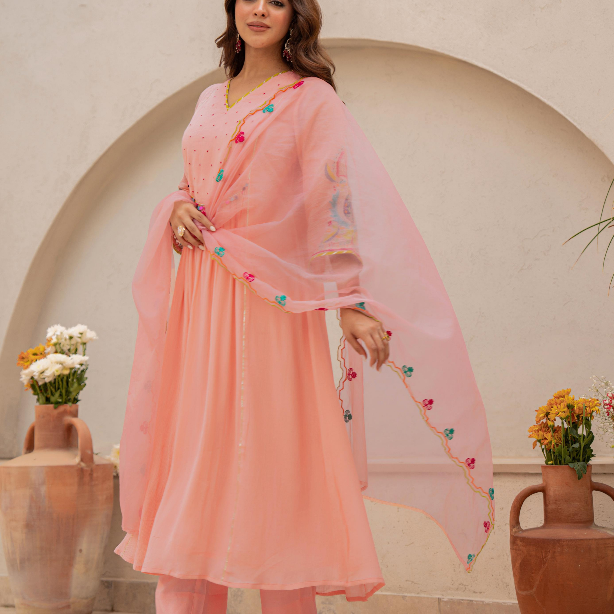 Natasha Premium  Mul Chanderi 3pc Suit Set