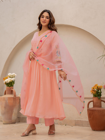 Natasha Premium  Mul Chanderi 3pc Suit Set