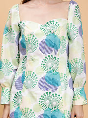 Linen Hrutvi Green Printed Co-ords Set