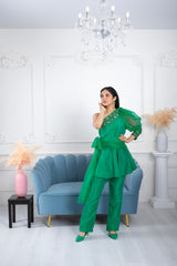 Miraya Emerald Green 2 Piece Co-ord Set