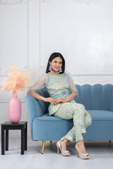 Kayraa Powder Blue Ethnic Co-ord Set