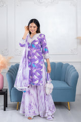 Panchi Purple 3 Piece Suit Set