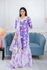 Panchi Purple 3 Piece Suit Set