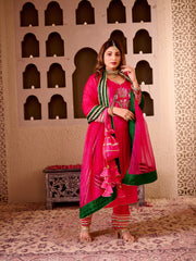 Kamal Pink Silk Hand Embroidered Suit Set