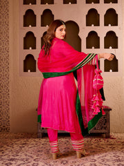 Kamal Pink Silk Hand Embroidered Suit Set