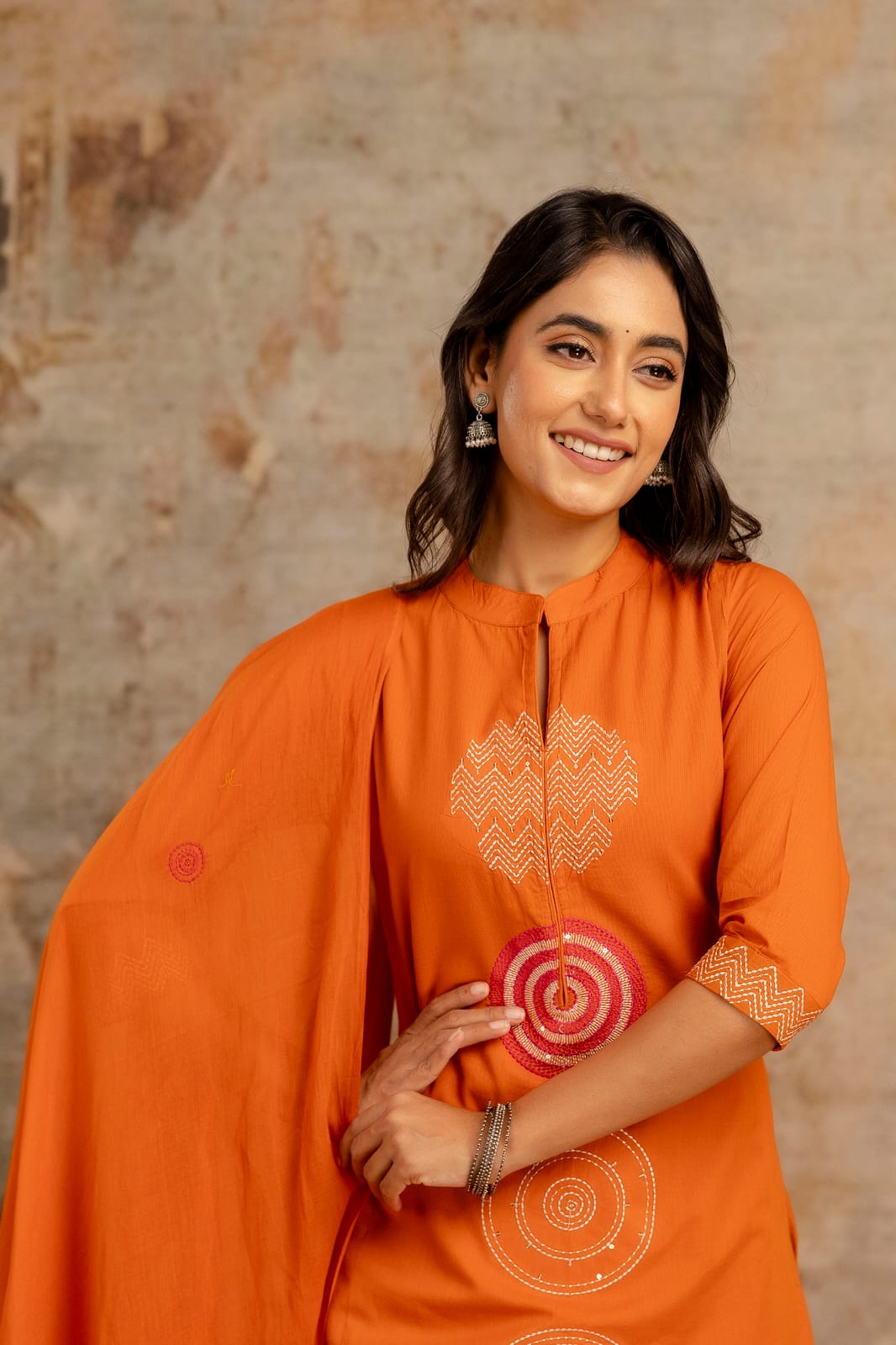 Premium Cotton Kurta Set with Embroidery Work