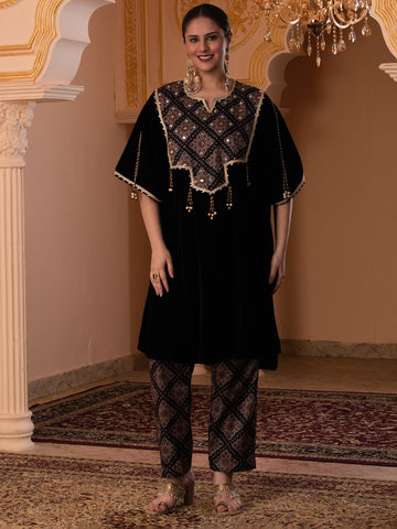 Black Velvet Kaftan set